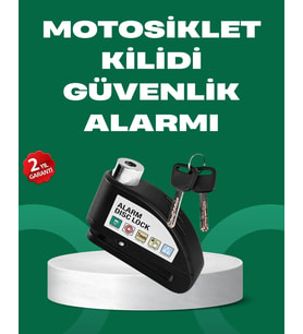 Motosiklet Scooter Bisiklet Tekerlek Disk Kilidi Alarmlı Güvenlik