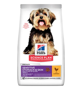 Hills SP Small & Mini Sensitive Stomach & Skin Tavuklu Yetişkin Köpek Maması 1,5 Kg