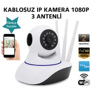 Ev ve Ofis İçin Güvenlik Kamerası – Kablosuz, Uzaktan Kontrol CMR5 (Pamuk Beyaz)