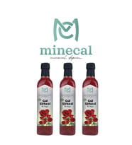 Minecal Gul Sirkesi 3x500 ml – %100 Katkısız Doğal  Şekersiz  Koruyucu Içermez
