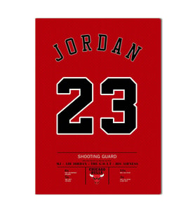 Michael Jordan Forma Kanvas Tablo 40x55cm NBA Chicago Bulls Jersey