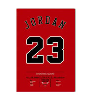 Michael Jordan Forma Kanvas Tablo 40x55cm NBA Chicago Bulls Jersey