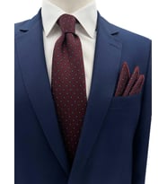 Brianze 8 Cm Bordo Lacivert Desenli Kravat Ve Mendil Set