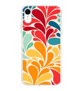 PrintiFy Apple  iPhone XR ile Uyumlu 1mm Slim Fit Retro Renkler 5 Baskılı Şeffaf  Kılıf