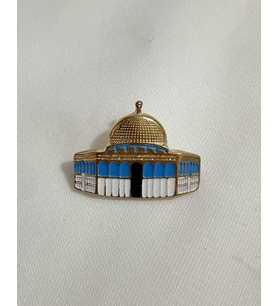 3D Kubbet-üs-Sahra'nın Simgesi Altın Renkli Tasarımlı Metal Yaka Rozeti A300063