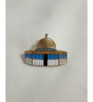 3D Kubbet-üs-Sahra'nın Simgesi Altın Renkli Tasarımlı Metal Yaka Rozeti A300063