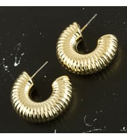 Çizgili Lüks Küpe 3 cm