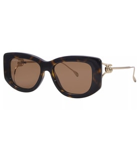 Gucci GG1566S 002 55 Kadın Güneş Gözlüğü (Kahverengi)