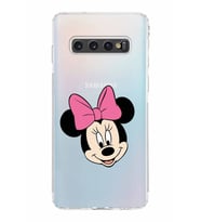 Samsung Galaxy S10  Kamera Korumalı Kapak Minnie Mouse Tasarımlı  Şeffaf  Kılıf