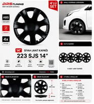 Honda Uyumlu 14 Inç Kırılmaz Parlak Siyah Jant Kapağı 1 Takım 4 Adet No:223