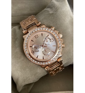 Taşlı Model Saat Kutusu İçinde Metal Kordonlu Kadın Kol Saati Rose Gold Şık Renkli Eşe Sevdiklerinize Hanıma Arkadasa Dosta Sevgiliye Anneye Ablaya Kardese Yakınınıza Sürpriz Kol Saati Hediyesi Doğum Günü Yıldonumu