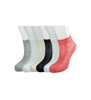 Mulvxbrf Brf02 6 Adet Örgü İşlemeli Kadın  Bilek Çorap (Mulvix)