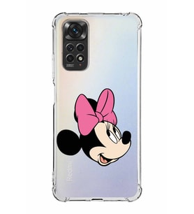 Xiaomi Redmi Note 11 Pro Köşe Korumalı Antishock Kapak Minnie Mouse Tasarımlı Şeffaf Kılıf