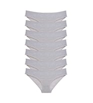 7 adet Süper Eko Set Likralı Kadın Slip Külot Gri