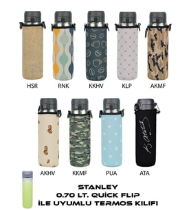 0.70 LT. QUICK FLIP STANLEYE UYUMLU OMUZ ASKILI TERMOS KILIFI HSR