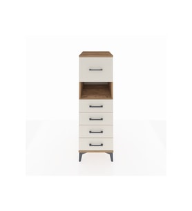 Kronos Dolap Tek Raflı 5 Çekmeceli 44x59x134 Çam-Aytaşı
