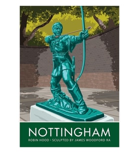 Nottingham, Robin Hood Tablo Ahşap Poster Dekoratif