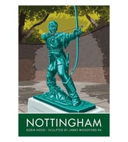 Nottingham, Robin Hood Tablo Ahşap Poster Dekoratif