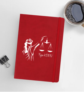 Kişiye Özel Avukat Tasarımlı 13x21 Kırmızı Defter-8