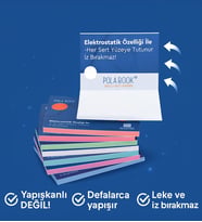 BK Gift Elektrostatik Akıllı Not Kağıtları 7x10cm - 100 Sayfa(8 Farklı Renk Seçeneği) (Mint Yeşil)
