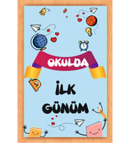 Okulumda İlk Günüm Temalı Fotoğraf Panosu Branda 100x150