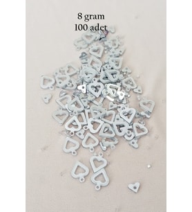 Oya Abiye Bileklik Kolye Pleksi Metalik Plastik Pul Gümüş Renk 8 gram 100 adet - BNC511