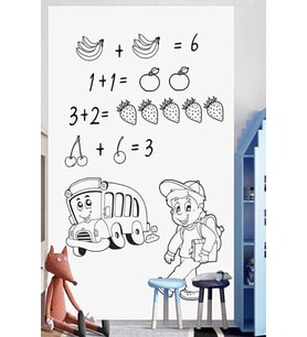 Beyaz Kendinden Yapışkanlı Rulo Yazı Tahtası Silinebilen Sticker Board 45x200cm 1430