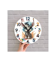 bilge Tasarım Çocuk Odası Duvar Saati 30 x 30 CM (Çok Renkli)