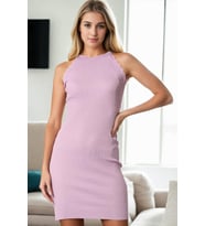 Z9012 DEWBERRY BAYAN ELBİSE-LİLA