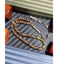 ALTIN VARAKLI TESBİH SİYAH GOLD RENKLİ (Çok Renkli)
