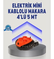 5 Metre Uzatma Kablolu 4 Prizli Makara Kırmızı - Lisinya