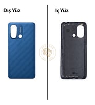 Xiaomi Redmi 12C Okyanus Mavisi Arka Pil Kapağı Batarya Kapağı Lazer Kesim Back Cover