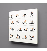 SPOR HAREKETİ YAPAN İNSANLAR KANVAS TABLO 110x110cm (Karışık)