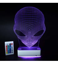 Özel Tasarım Uzaylı 3D 16 Renk Dekoratif Led Lamba