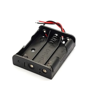 3lü AAA Pil Kutusu Yuvası İnce Küçük Tip 3 Tane 1.5V Pil DC 4.5V Plastik Pil Tutucu 14cm Kablo