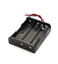 3lü AAA Pil Kutusu Yuvası İnce Küçük Tip 3 Tane 1.5V Pil DC 4.5V Plastik Pil Tutucu 14cm Kablo