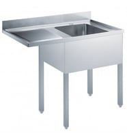 Electrolux Professional Tezgahaltı Bulaşık Makinesi İçin Tezgah, 1 Evyeli (500x500 Mm), Damlalık Solda - 1200 Mm ESBD1217L