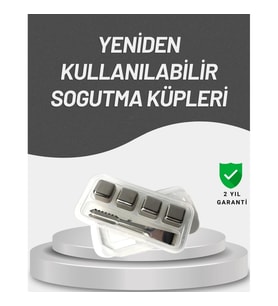 Mey İthalat® Çevre Dostu Metal Buz Küpü ve Kullanışlı Klips Seti