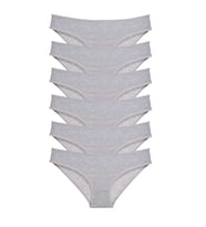 6 adet Süper Eko Set Likralı Kadın Slip Külot Gri
