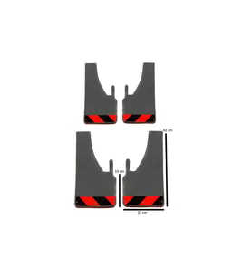 Ford Custom Fosforlu Kırmızı-siyah Renkli 4'lü Paçalık Çamurluk Tozluk