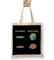 The Brain Of Flat Earthers Flat Earth Bez Çanta Uzun Saplı