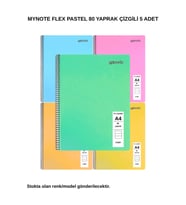 FLEX PASTEL DEFTER A4 80 YAPRAK ÇİZGİLİ 5 ADET