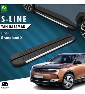 S-Dizayn Opel Grandland X 2 Hybrid S-Line Aluminyum Yan Basamak 183 Cm 2024 Üzeri A+ Kalite