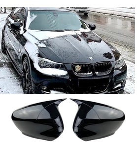 Bmw E90 LCI Batman Yarasa Ayna Kapağı Parlak Siyah ABS 2008 2009 2010 2011