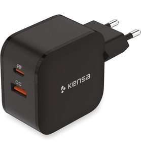 50W Çift Portlu Akıllı Hızlı Şarj Type-C PD + USB-A QC QC-90