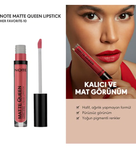 Cosmetics Matte Queen Lipstick 10 Her Favorite Kalıcı Likit Ruj, Pembe