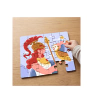 Atina Savaşçısı ve Baykuş Tasarımlı 24 Parça Ahşap Çocuk Puzzle MPK0505