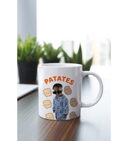 Halilişko Patates Baskılı Bardak (Beyaz)