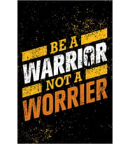 Be A Warrior - Motive Edici Mini Retro Ahşap Poster - Hbb