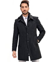 PLT8366 DEWBERRY ERKEK PALTO-ANTRASİT